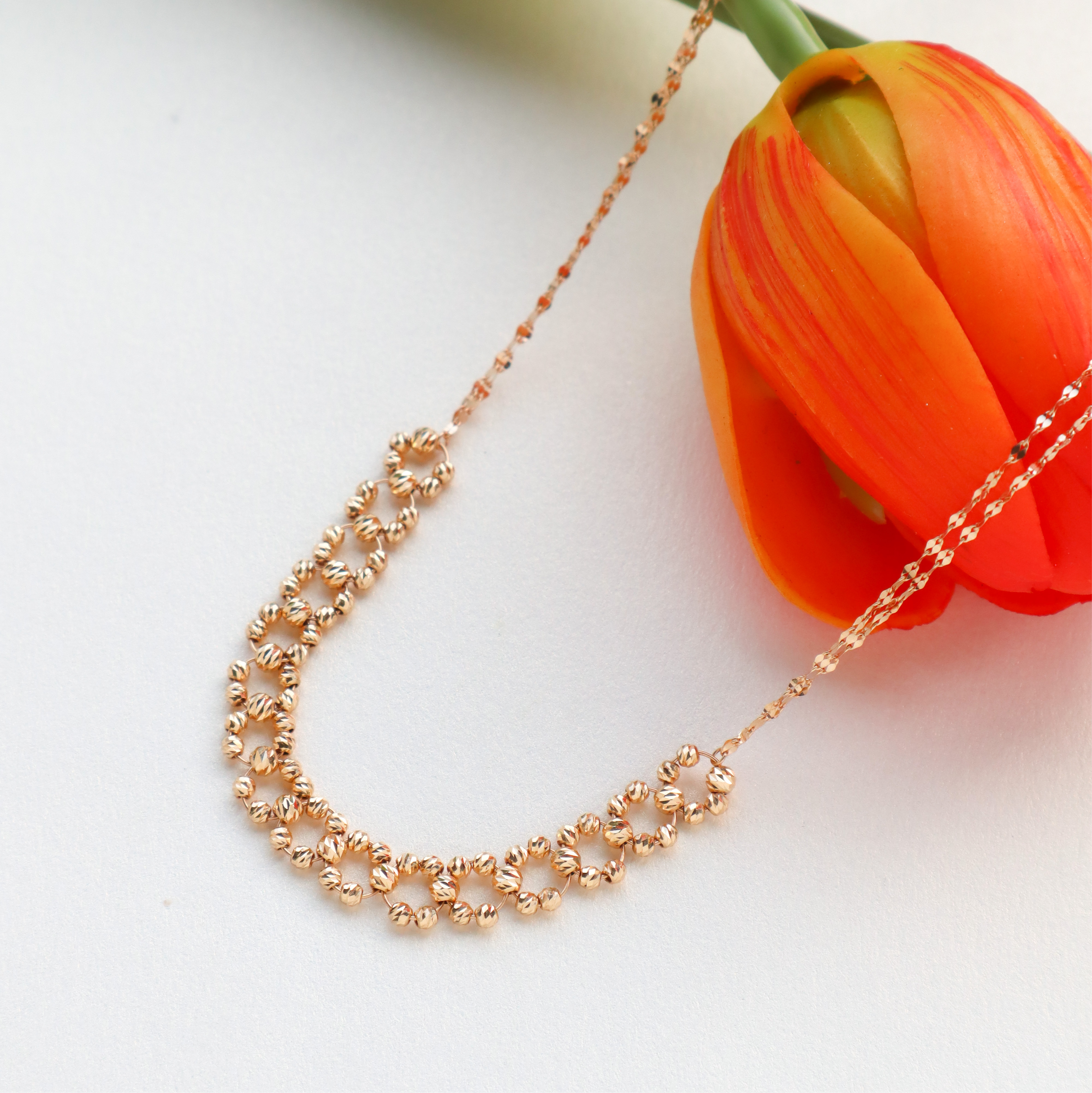 18K/日本設計款系列-光芒微笑項鍊