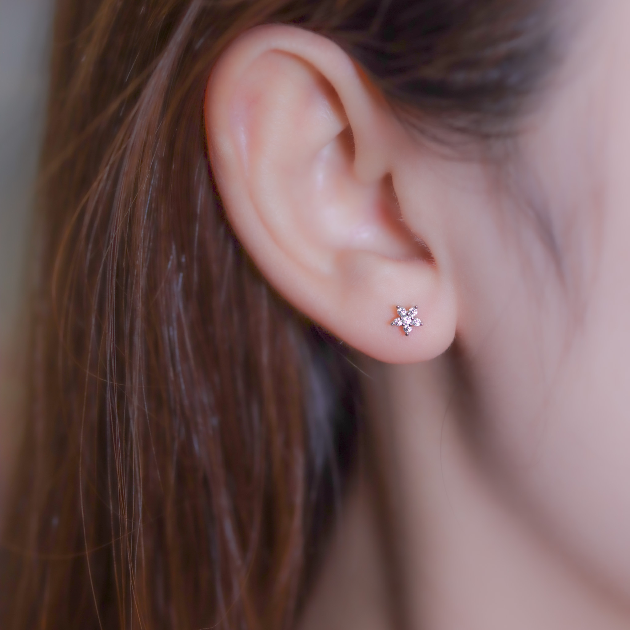 | 925純銀 | 小花蕊耳環 | EA0761 |