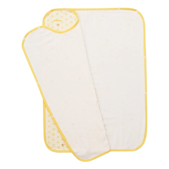 三層針織紗布印花防踢被-小熊