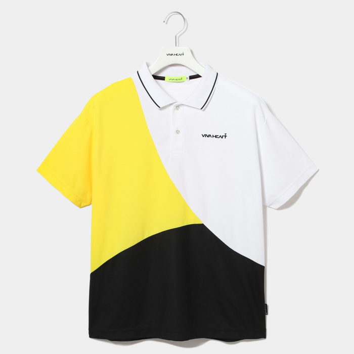 男士-幾何拼色短袖POLO衫
