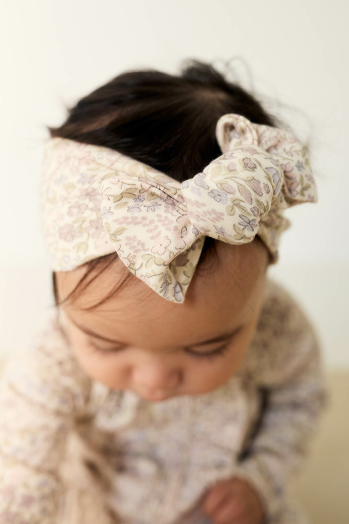 【預購】JAMIE KAY - Organic Cotton Headband（April Floral Mauve）