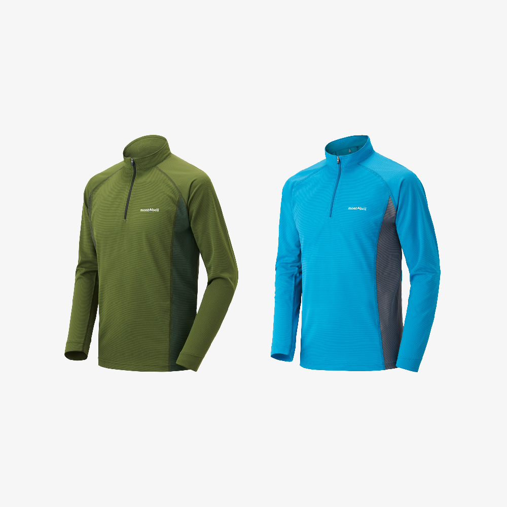mont bell - 専用 mont-bell] 男款Cool LS Zip Shirt 半門襟長袖上衣(1104930)