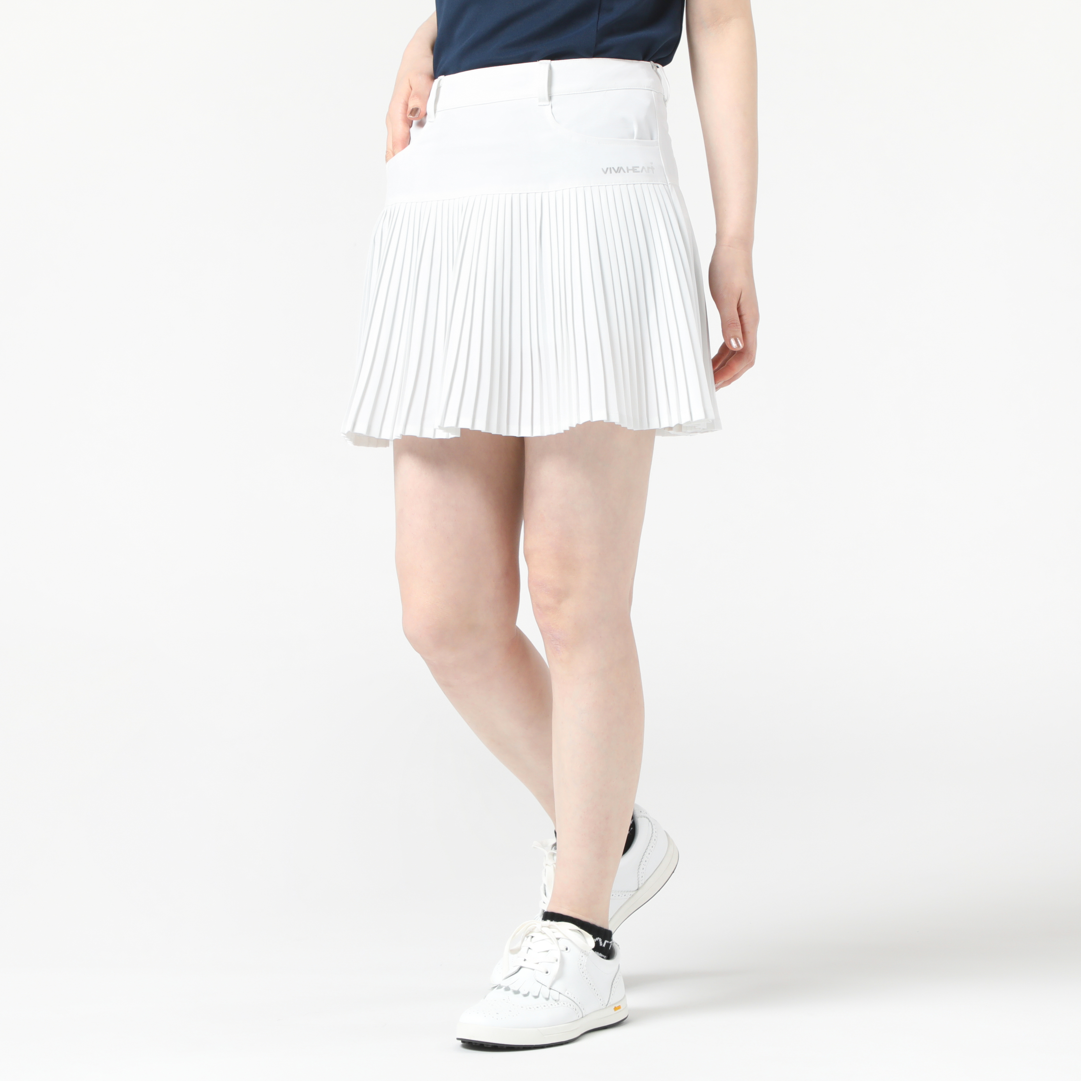 女士 彈力百褶裙