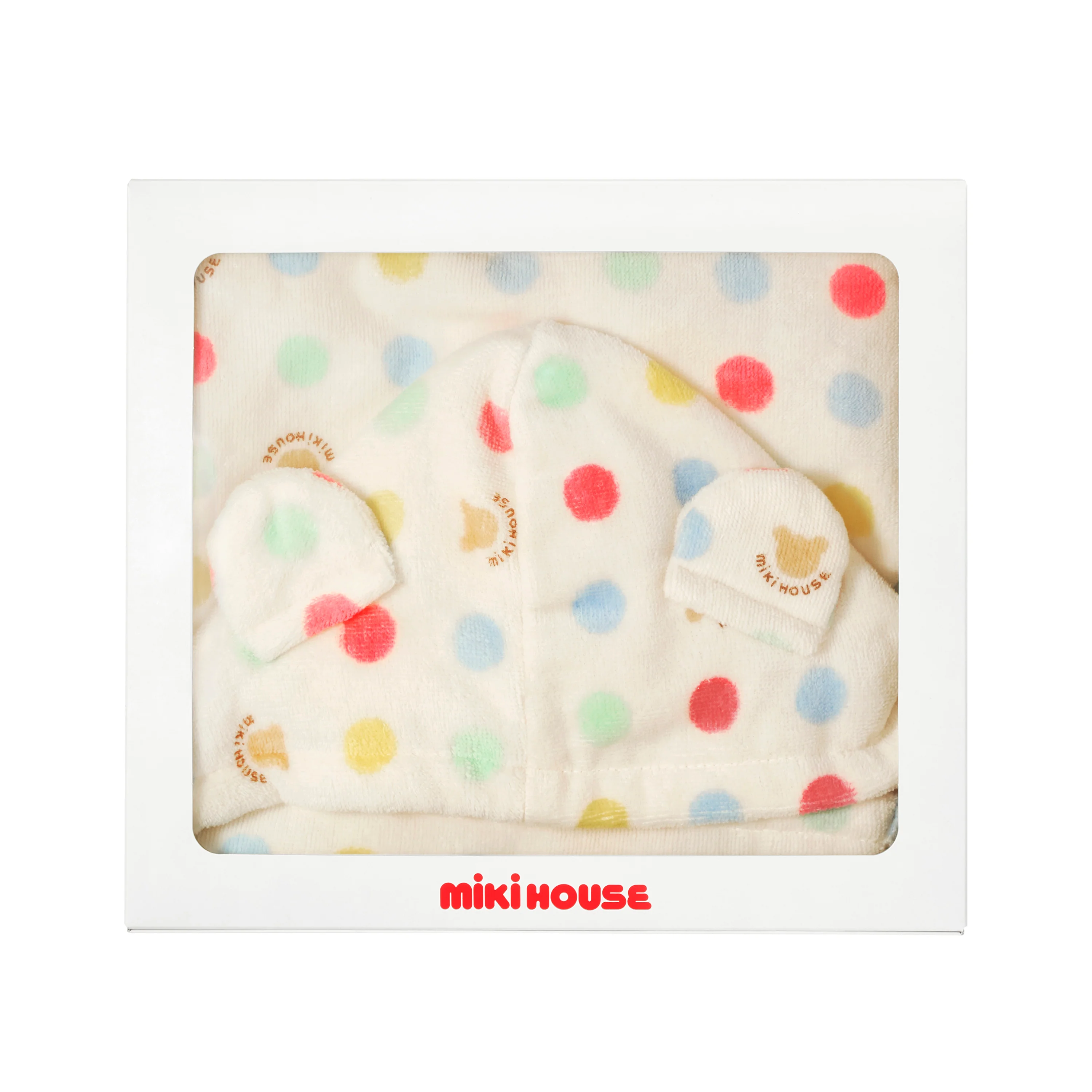 嬰兒斗篷連帽浴巾組盒裝（今治毛巾）-多色