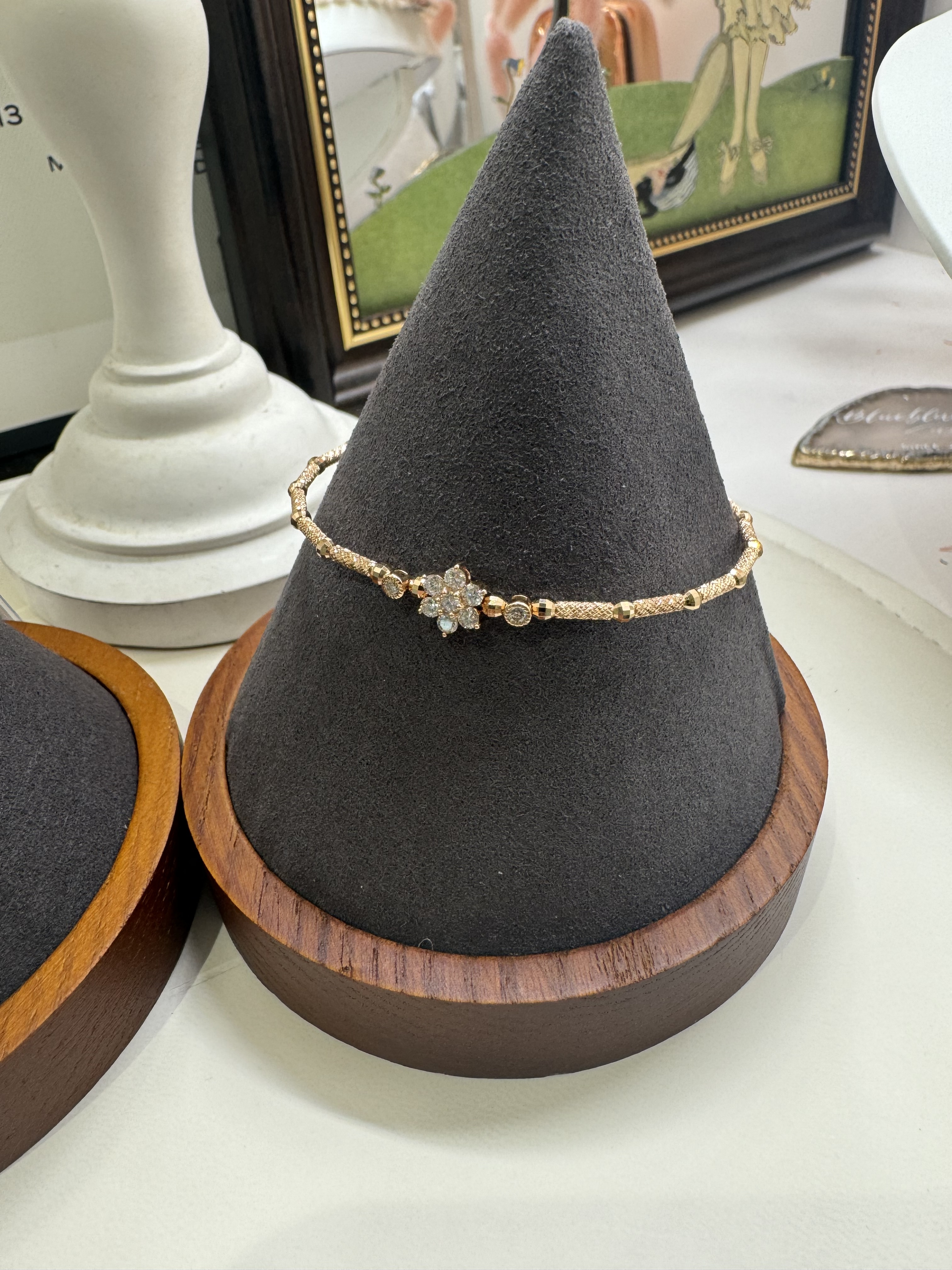 日本製18K鑽石雪花手鐲 D0.37