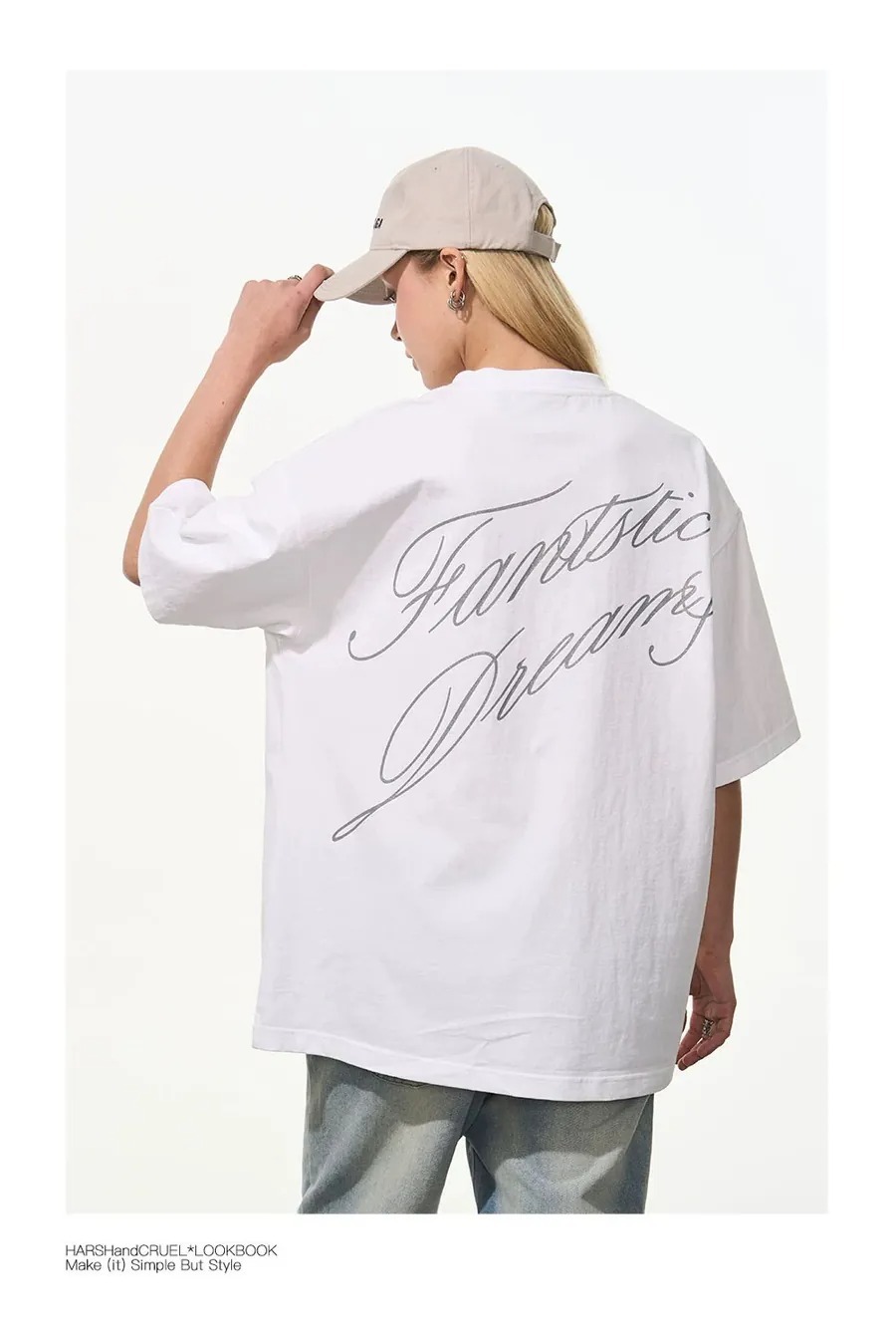 Harsh and Cruel 24SS 亮粉草寫字體短袖 HL242020096