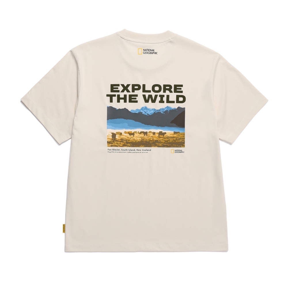 【NATIONAL GEOGRAPHIC】EXPLORE CONCEPT GRAPHIC T-SHIRT Unisex EXPLORE Graphic Short Sleeve Tee - L/BEIGE