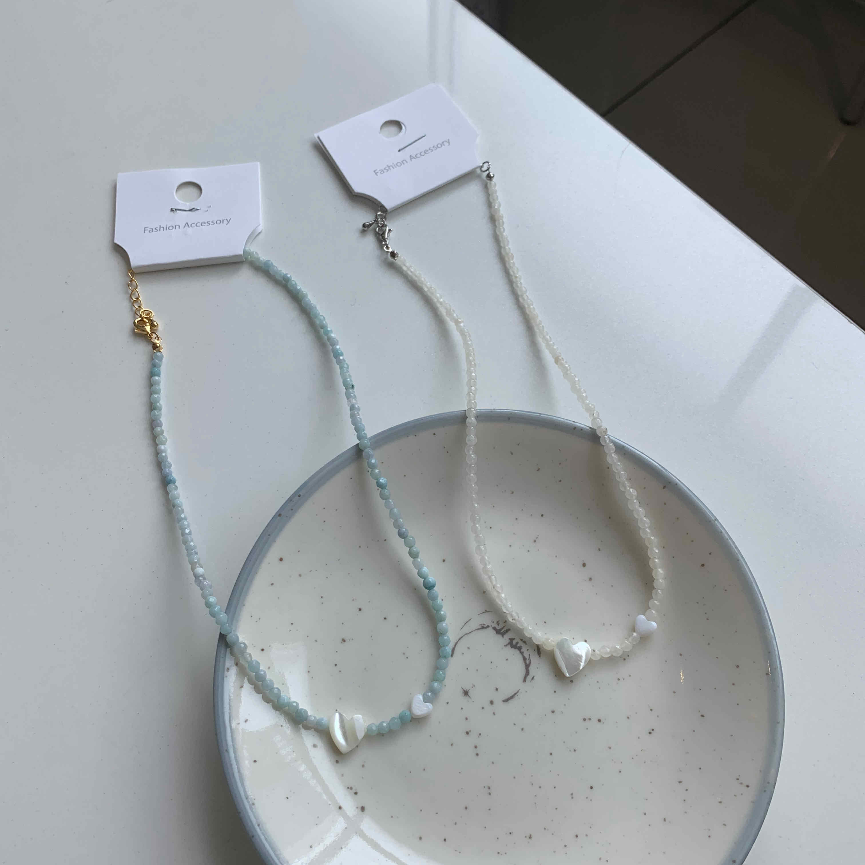 🇰🇷貝殼愛心串珠項鍊｜2 color