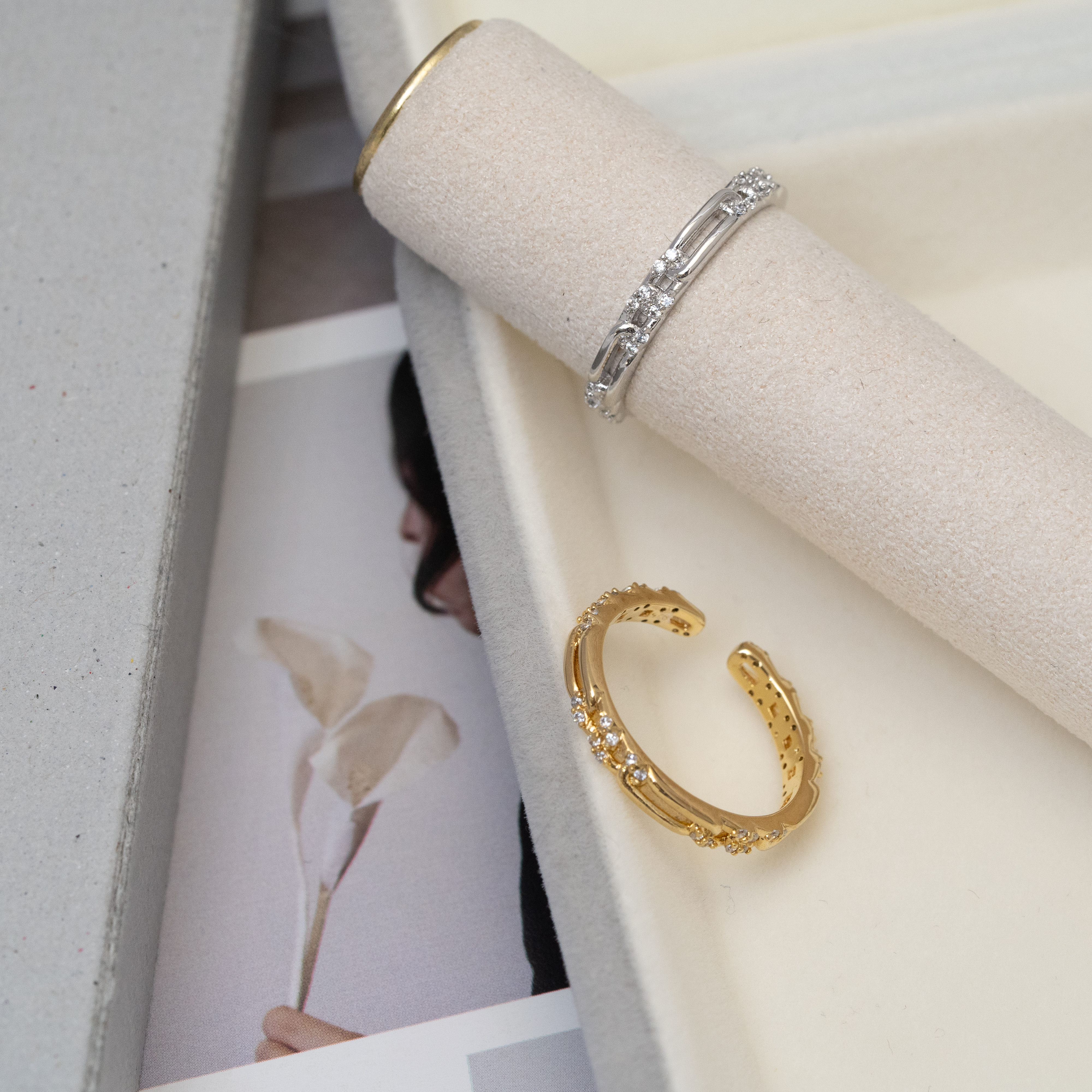 鎖鏈型鋯石戒指 svr28