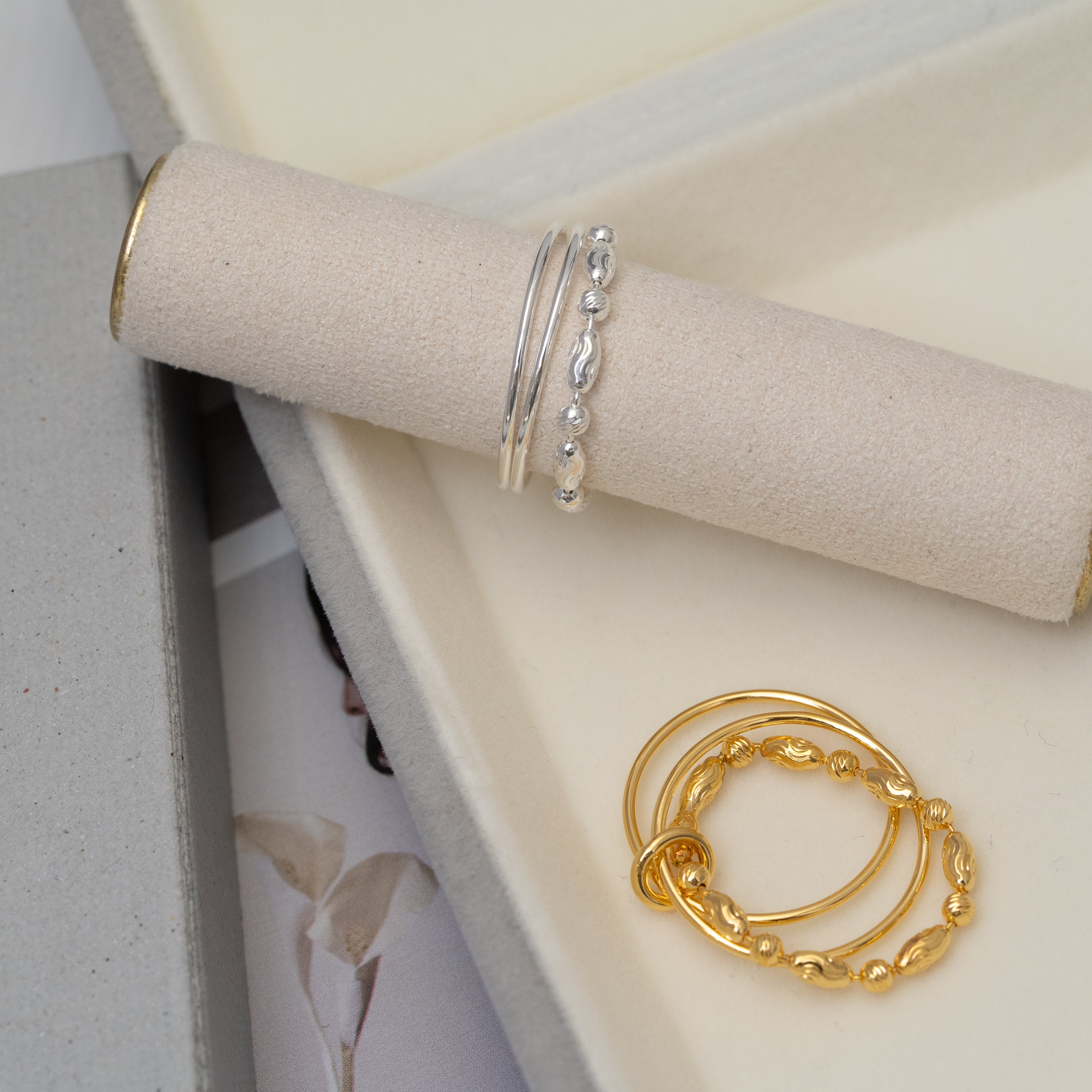 套裝戒(雙光身線戒拼軟身線戒) svr34