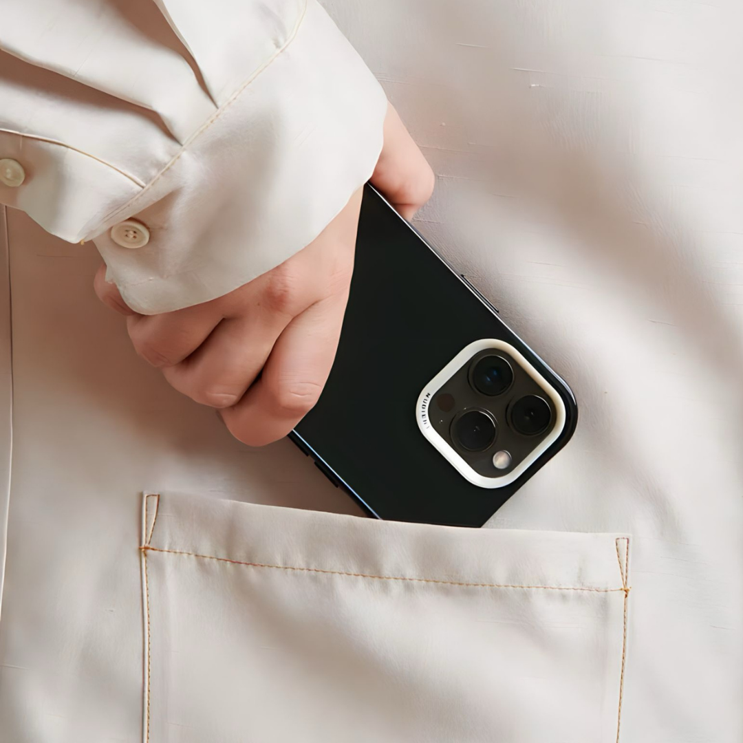 Nudient｜iPhone14系列透明光感手機殼-FORM/透明黑