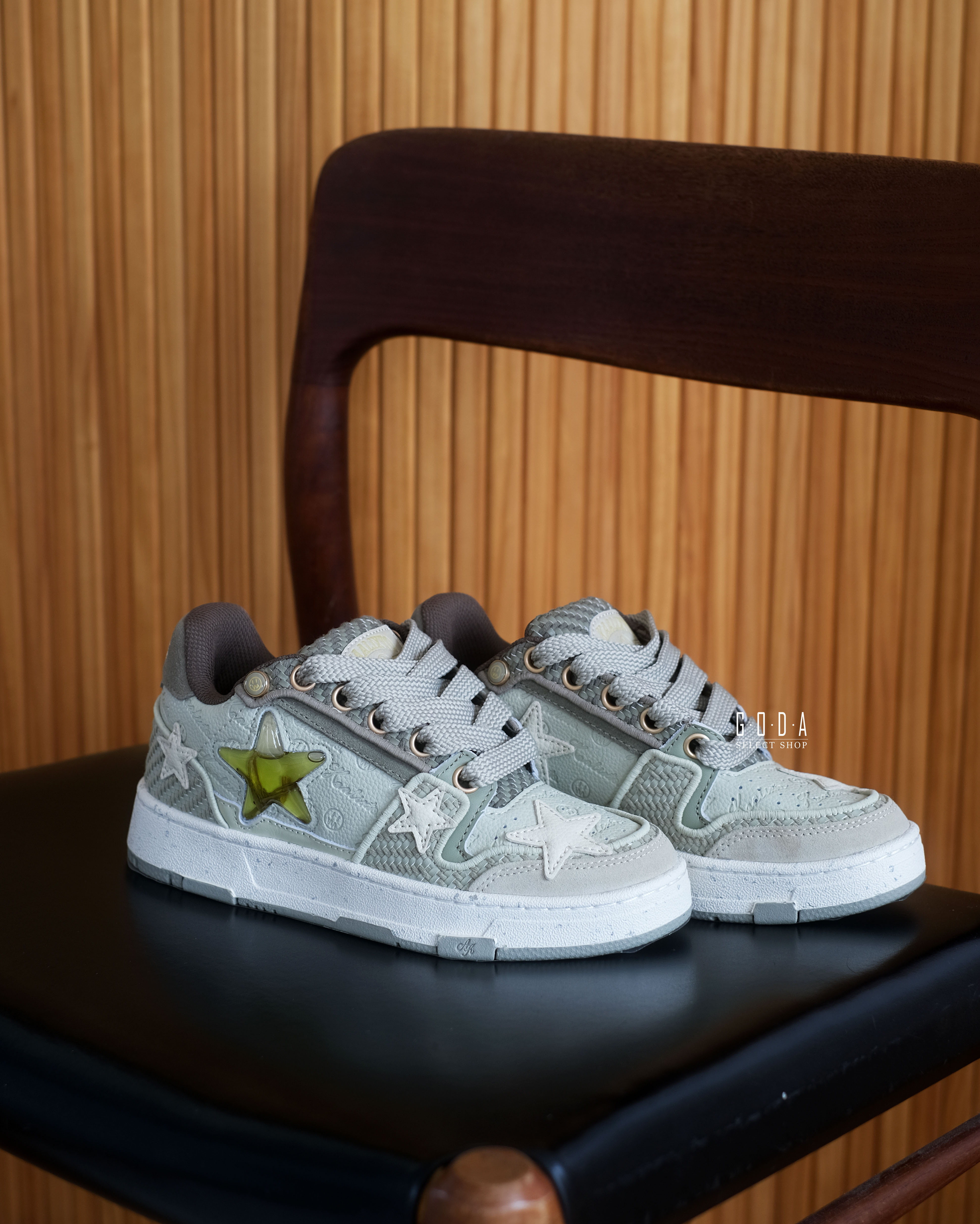 (寶藏鞋款) Kaalixto X Beaster 西湖龍井綠茶 聯名 復古 星星鞋 KSH230713