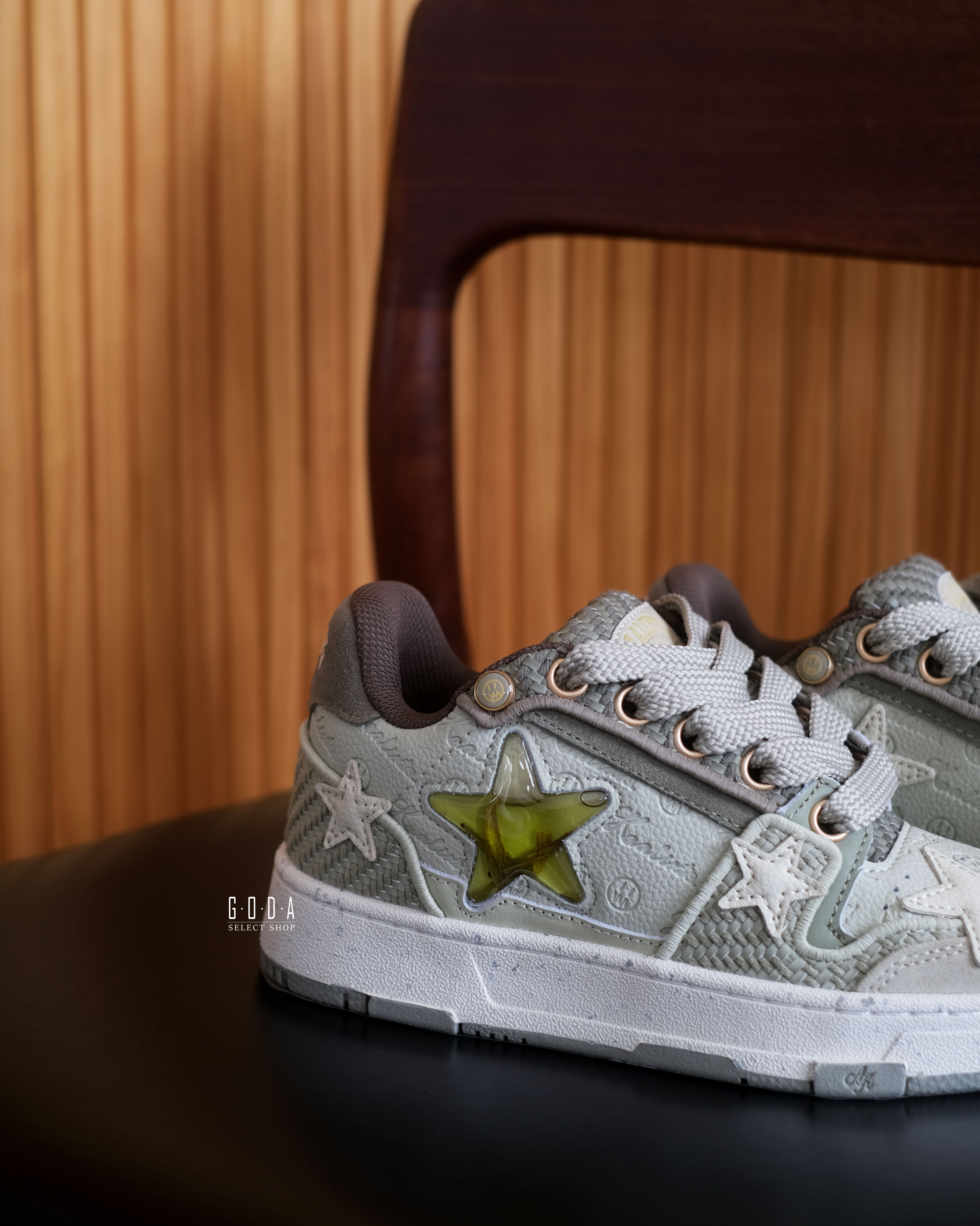 (寶藏鞋款) Kaalixto X Beaster 西湖龍井綠茶 聯名 復古 星星鞋 KSH230713