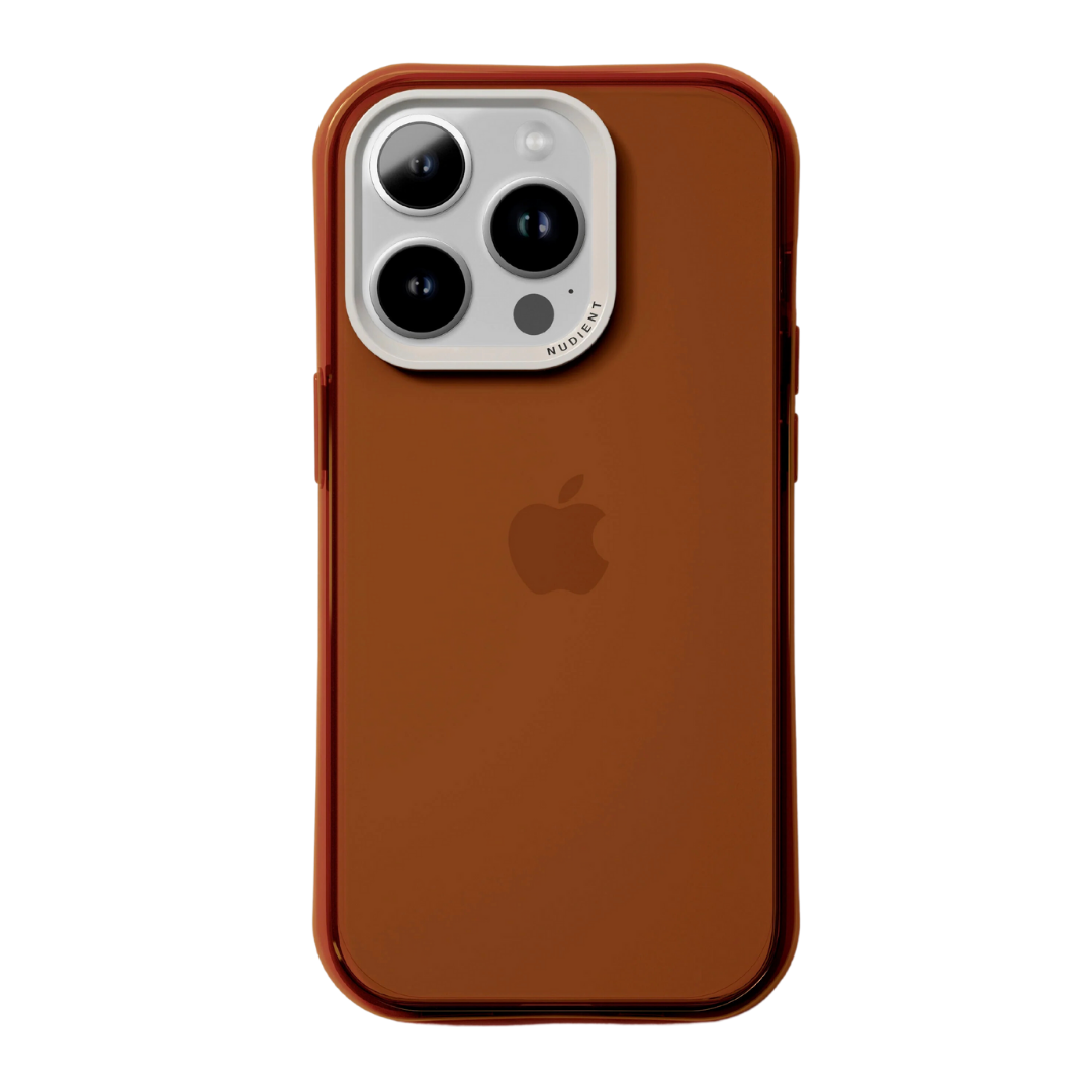 Nudient｜iPhone14 系列透明光感手機殼-FORM/透明咖