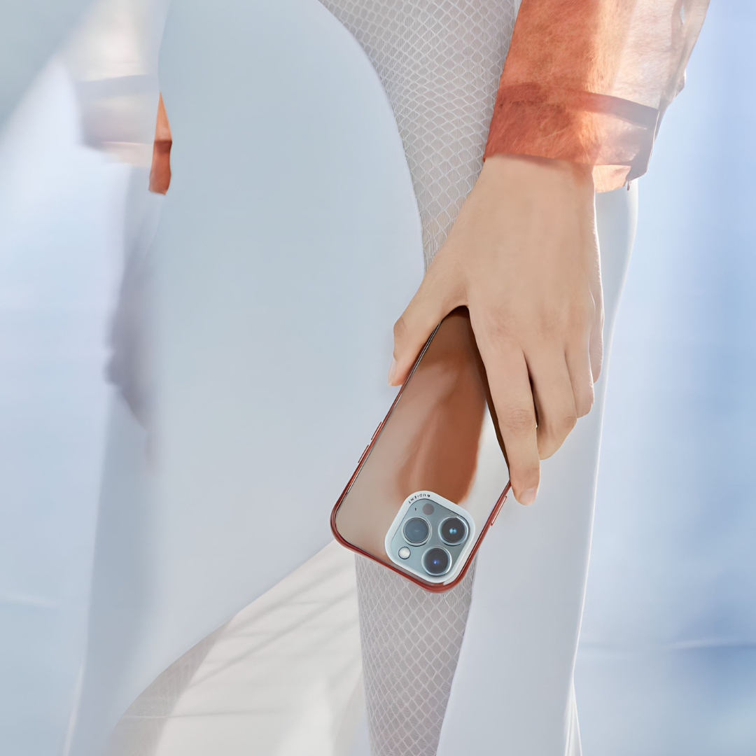 Nudient｜iPhone14 系列透明光感手機殼-FORM/透明咖