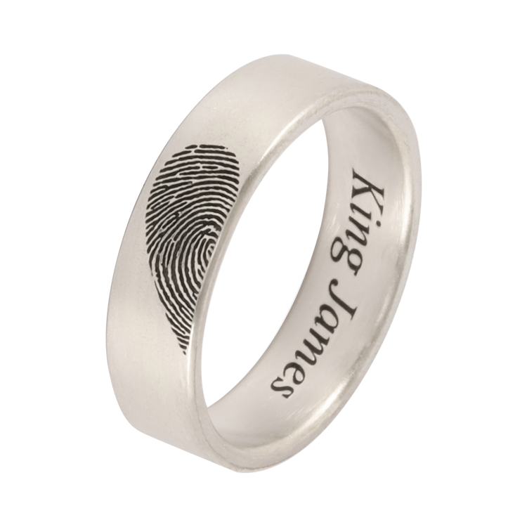 左愛心：客製化純銀指紋對戒〡內壁免費蝕刻服務（1127）