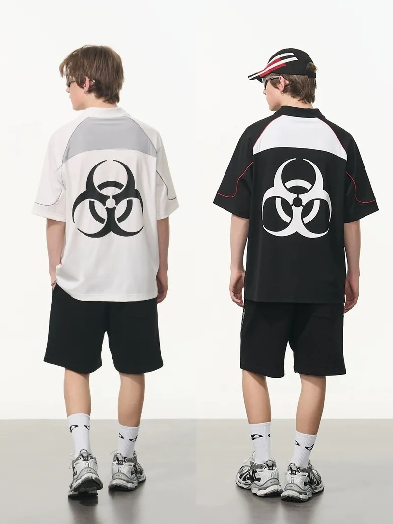 Harsh and Cruel 24SS 運動網布拼接生化Logo結構短袖 HL242020088