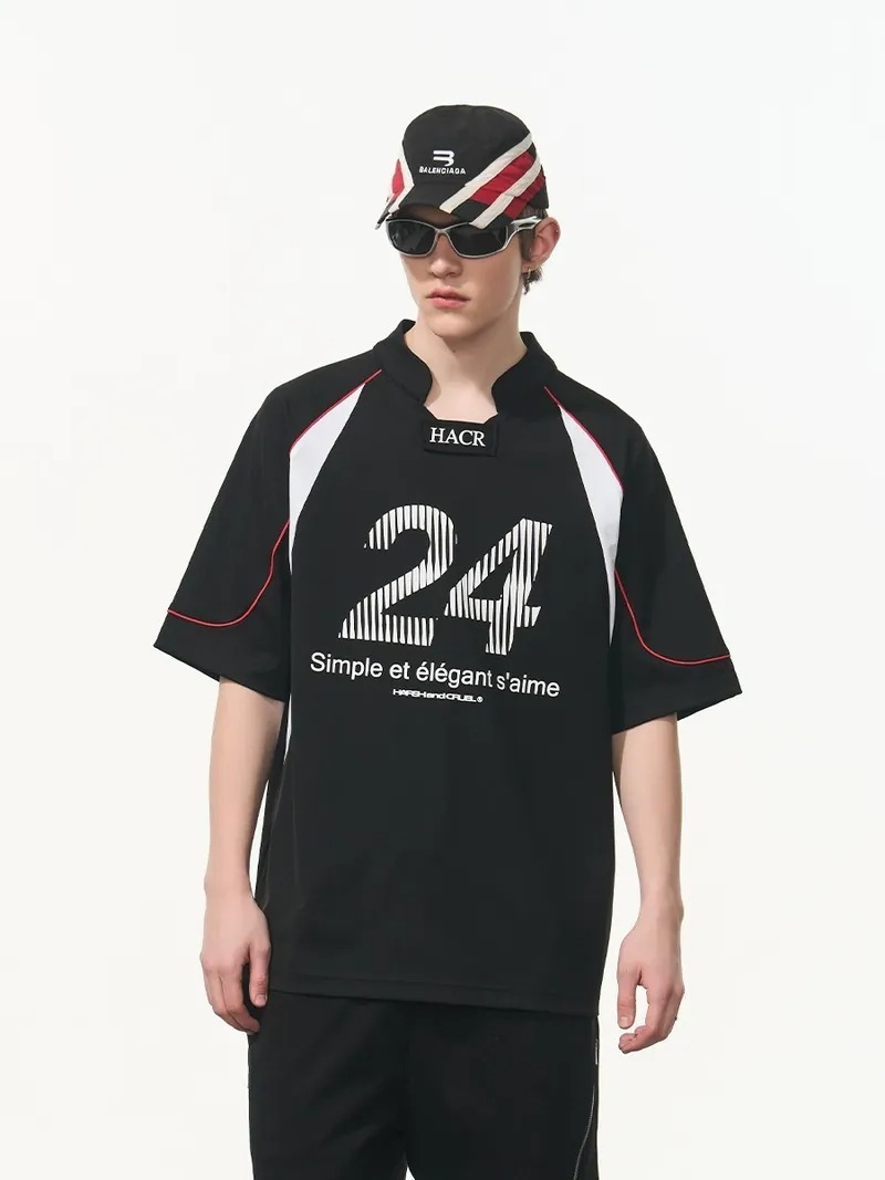 Harsh and Cruel 24SS 運動網布拼接生化Logo結構短袖 HL242020088