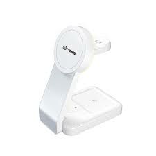 MOIS 摩世 充電盤 折疊式 三合一 磁吸 充電座 白色