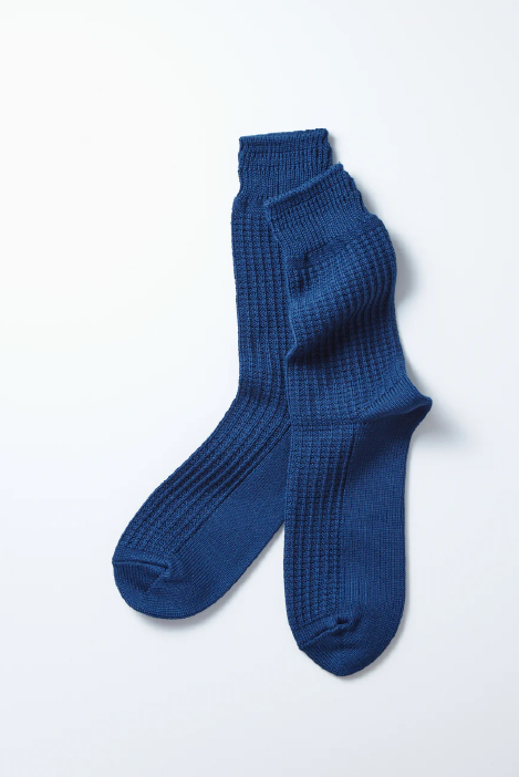 ROTOTO COTTON WAFFLE CREW SOCKS (4色)