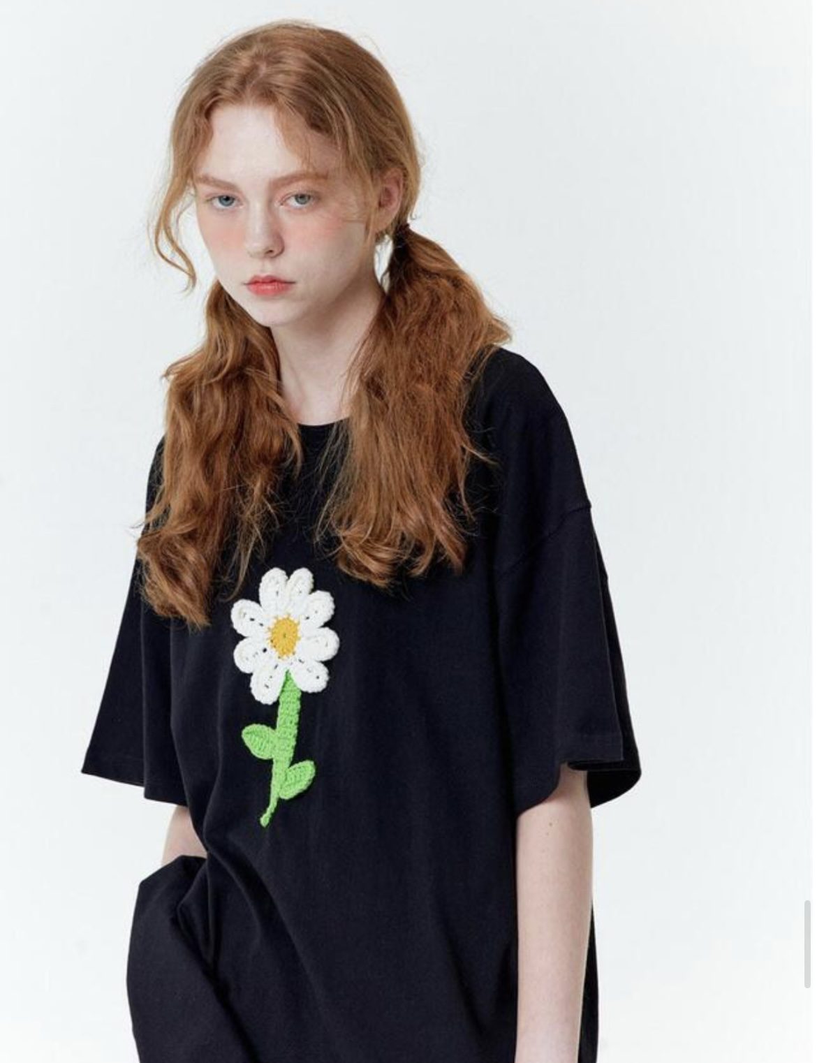 MISTERCHILD 手作設計針織花 短TEE 短袖