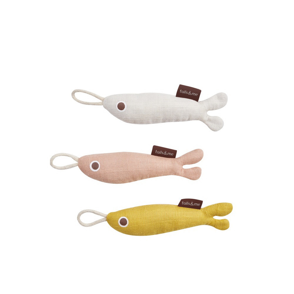 tails&me 尾巴與我｜寵物玩具 小魚補充包 (米白色)