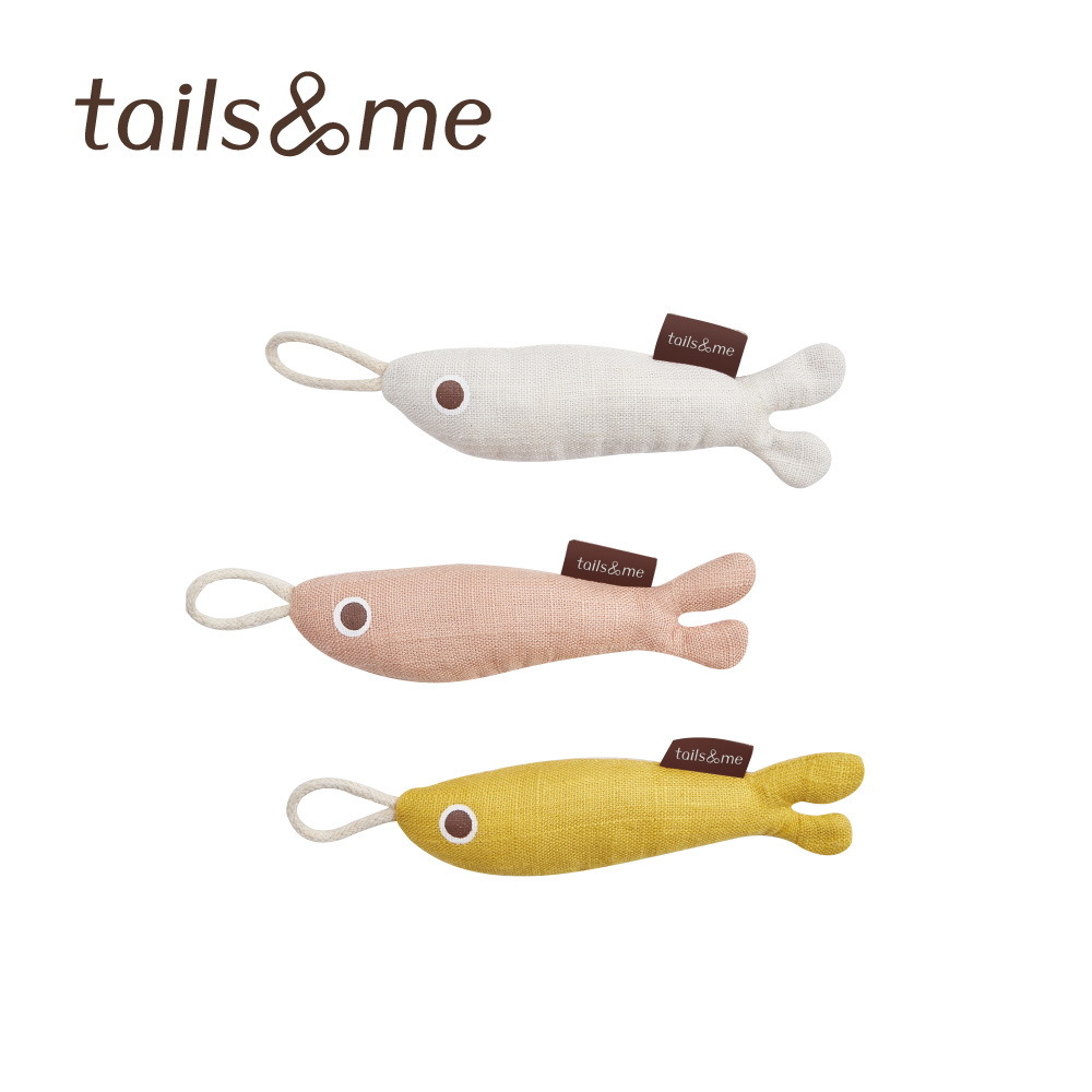 tails&me 尾巴與我｜寵物玩具 小魚補充包 (米白色)