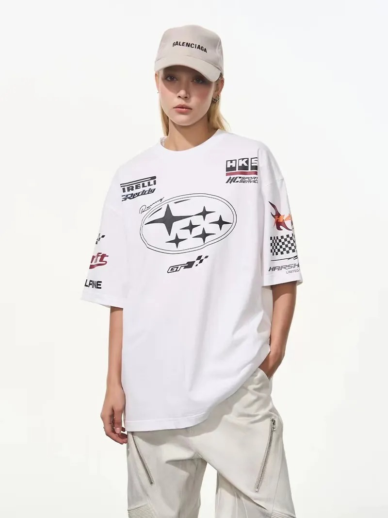 Harsh and Cruel 24SS 街頭賽車印花Logo短袖HL242020092