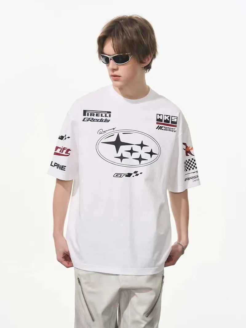 Harsh and Cruel 24SS 街頭賽車印花Logo短袖HL242020092