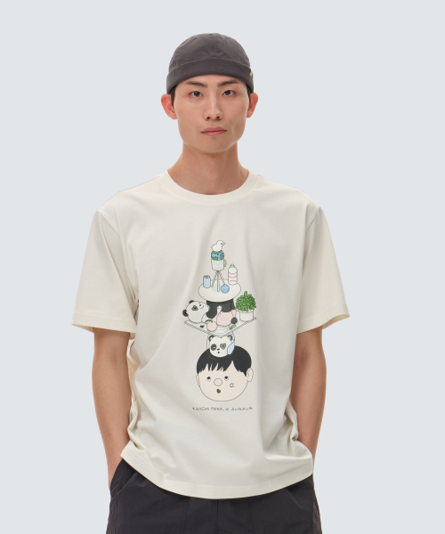 【代購】Snow Peak 雪諾必克 x SUBSUB 聯名 插圖 熊貓 短袖 短T S24MUFTS83