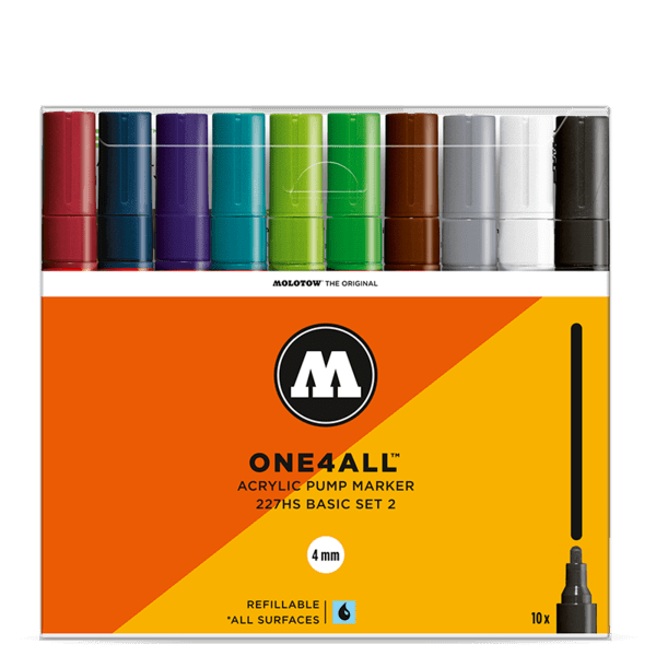 ONE4All 2mm 127HS Acrylic Marker 10 PC. Sets