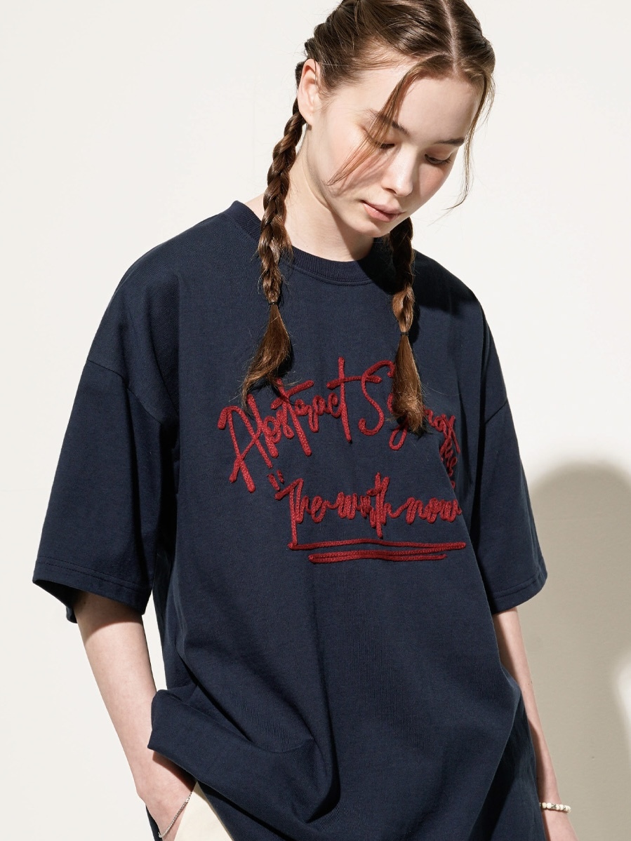 <預購>韓國TWN 電繡 Absignature 簽名高磅純棉短T