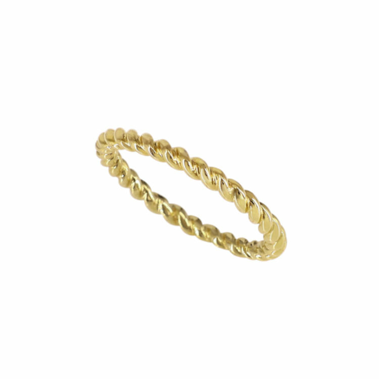 14K金精緻麻繩風情戒指