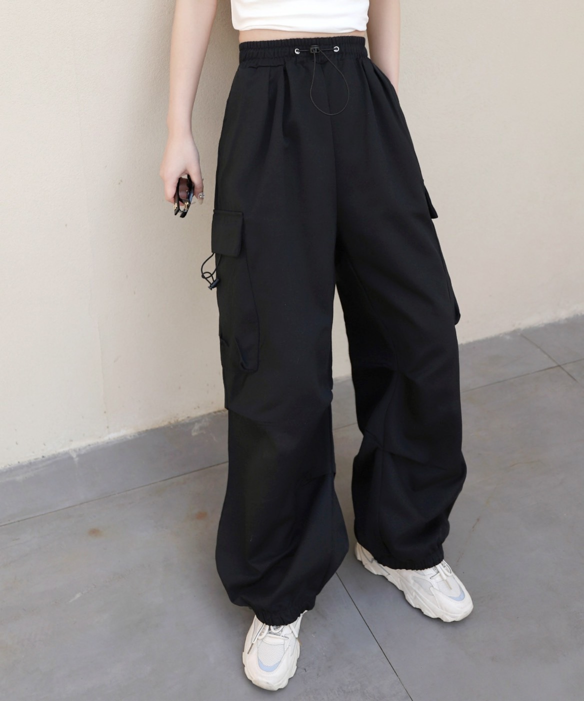 KTQ STORE ‧ CLEA 寬鬆工裝褲 黑色 深灰 卡其綠