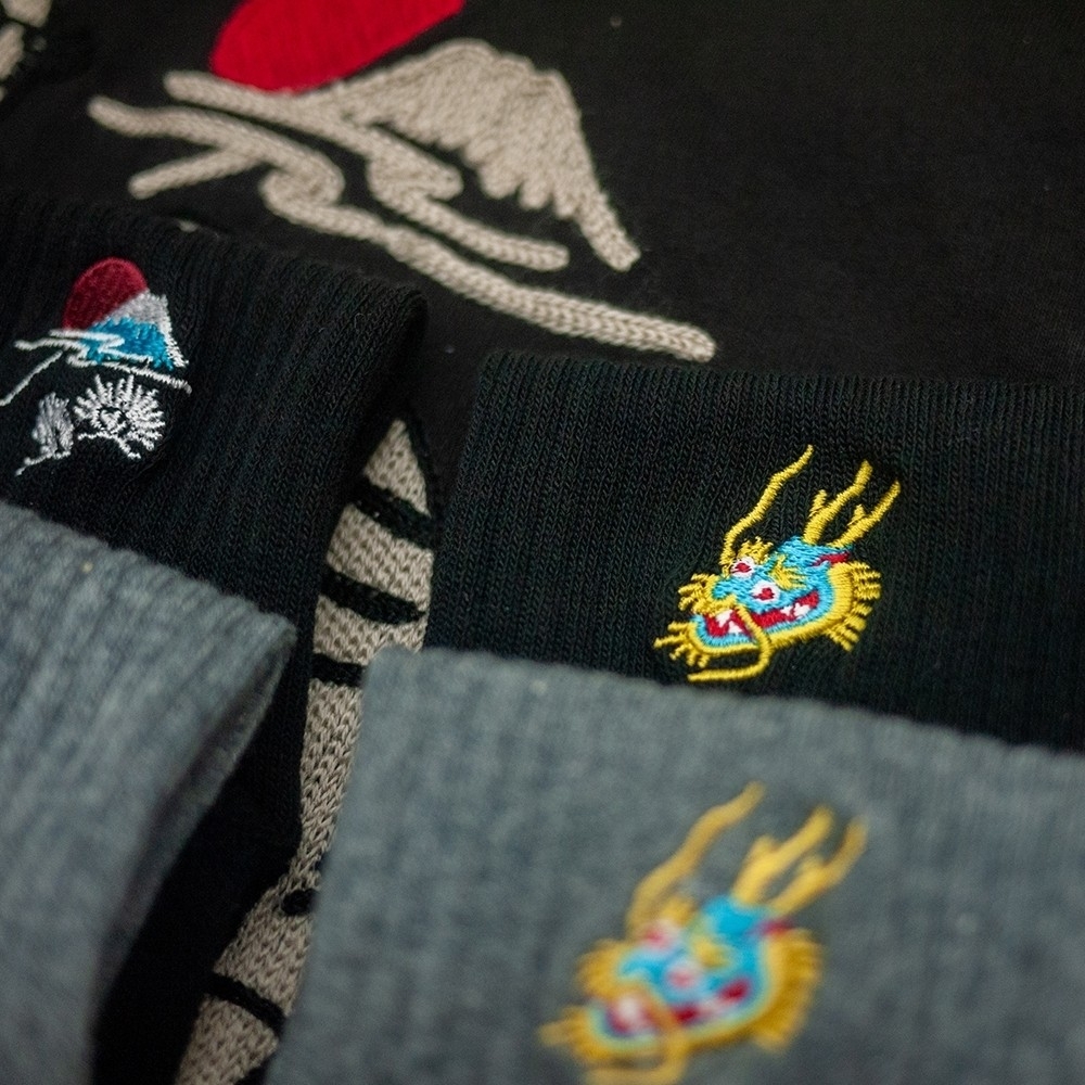 【AFTERWOK】龍與富士山襪