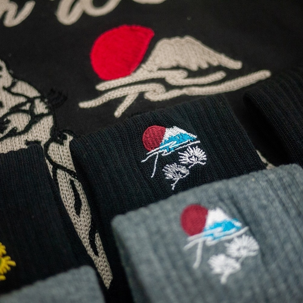 【AFTERWOK】龍與富士山襪