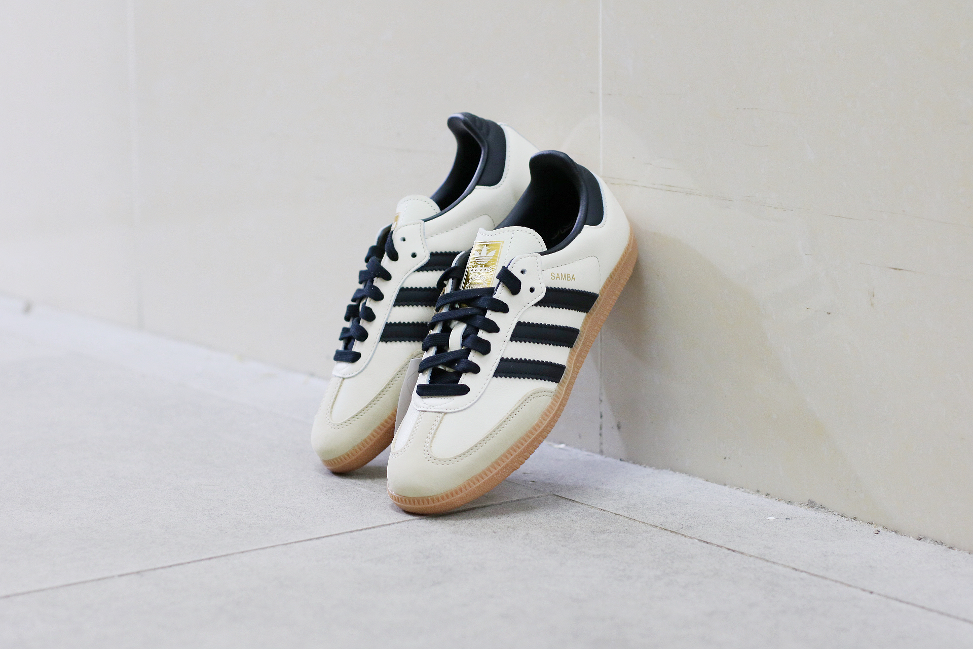 Adidas Originals Samba OG Cream White Black Sand Strata  Size ID0478