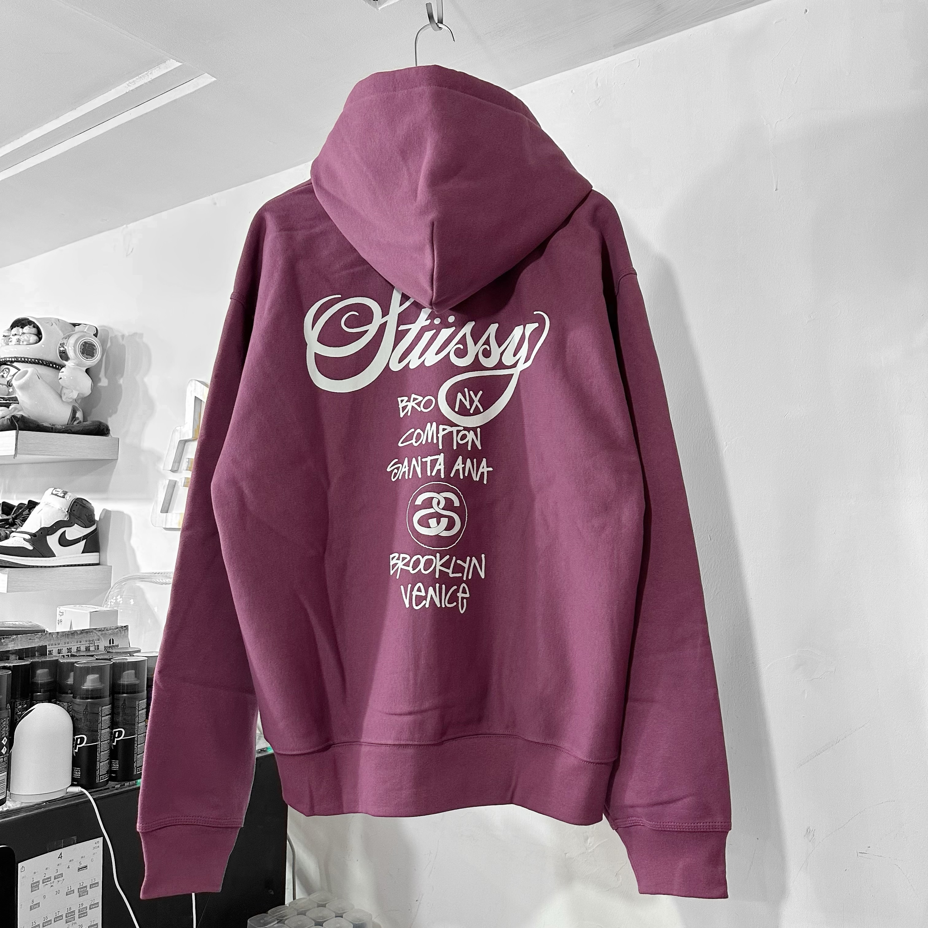 Stussy World Tour Zip Hoodie Berry 2024 ステューシー Stussy World Tour Zip Up Hoodie Berry Size XXL NEW | eBay
