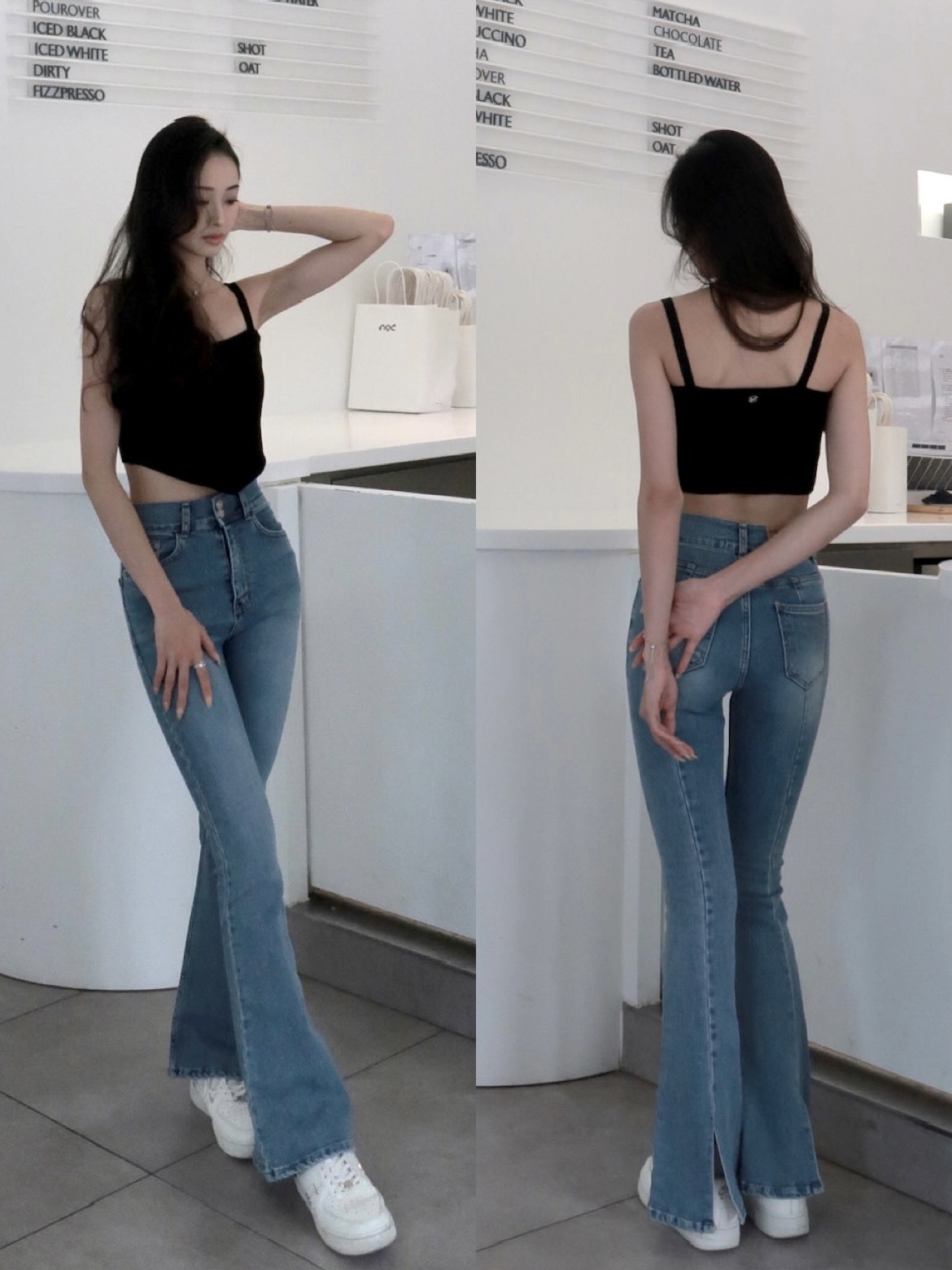 【-5kg】極高腰顯瘦喇叭牛仔褲