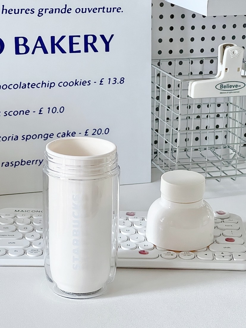 STARBUCKS 星巴克 象牙白 冷水瓶 水壺 隨行杯 414ml