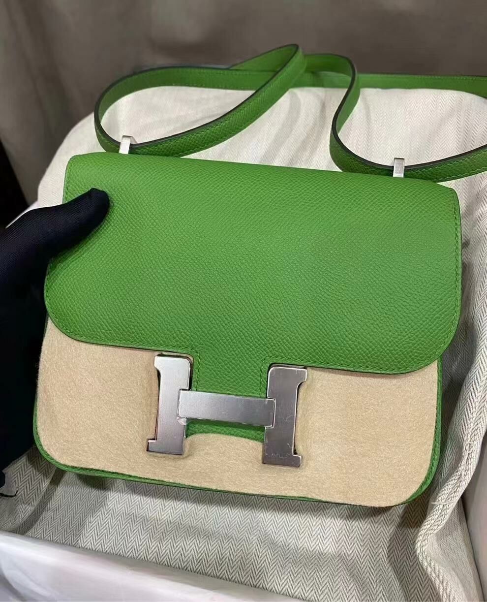 Constance mini mirror  A8 vert yucca ck epsom B