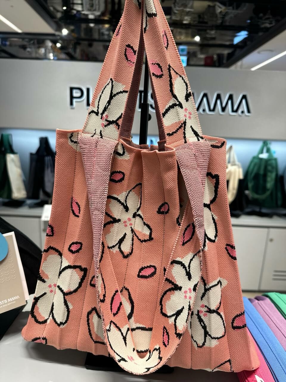 [S] PLEATS MAMA 2WAY SHOPPER BAG CHERRY BLOSSOM EDITION,PEACH FUZZ, PM11ZW-SB04-PP1-F (SPL77)