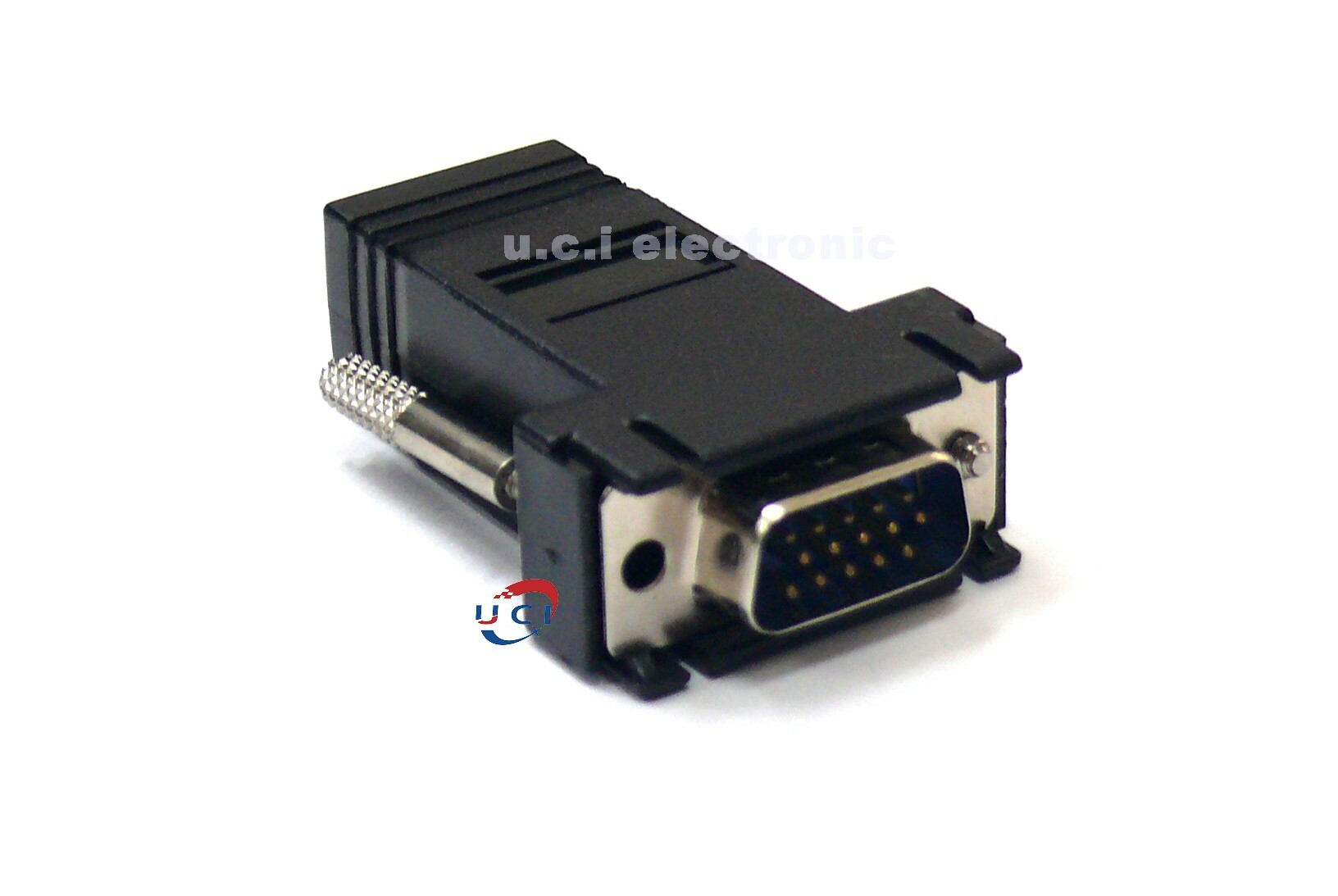 【UCI電子】(D-39) RJ45轉VGA公頭轉接頭 VGA線轉接頭 監視器接螢幕