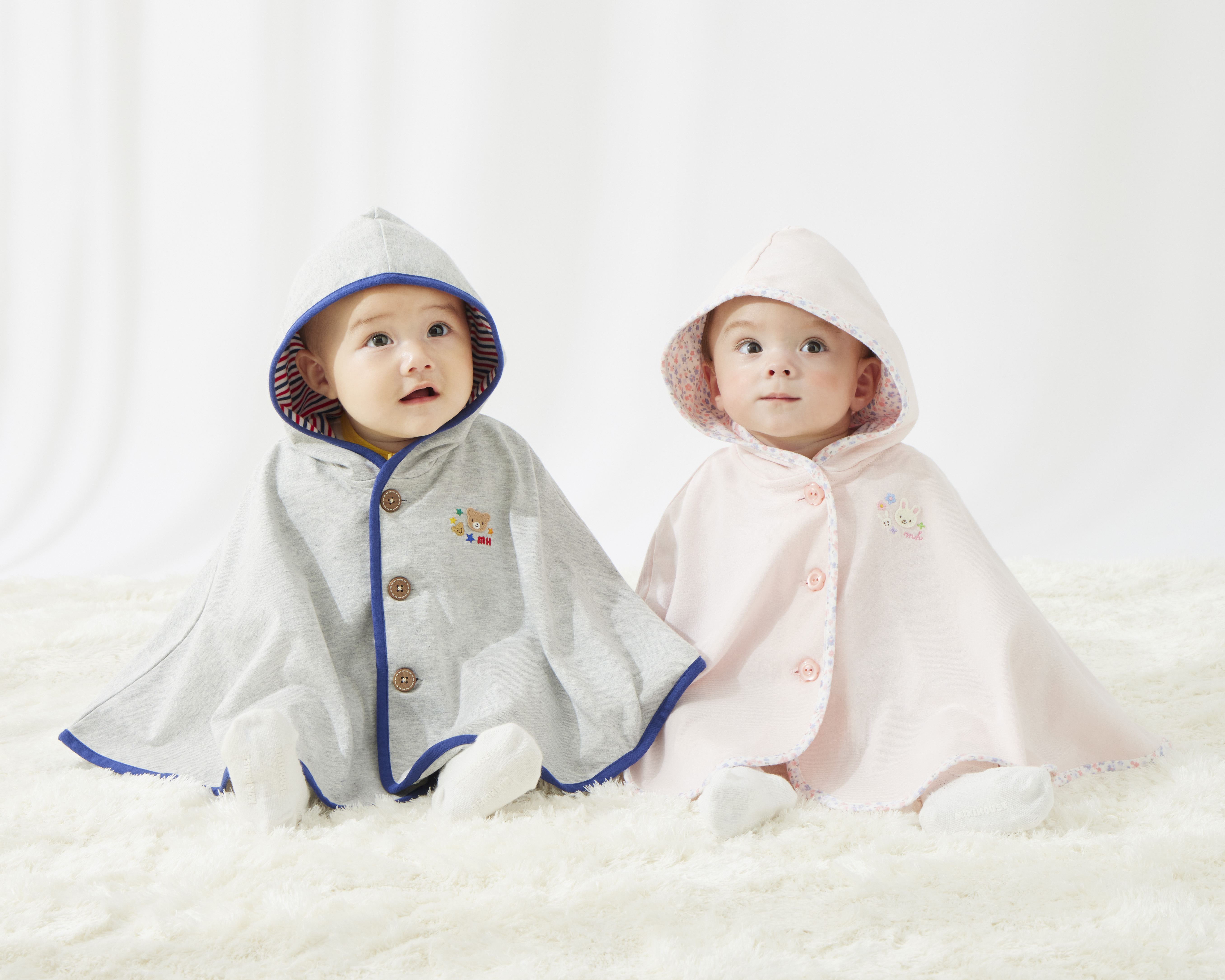 抗UV 普奇熊斗篷-灰