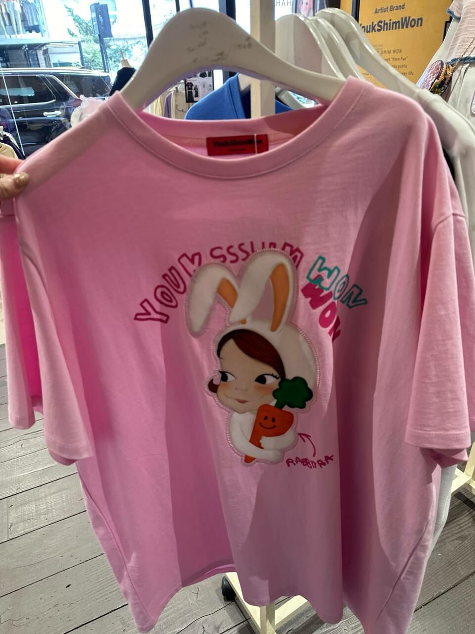 [S] YSW ANIMAL T-SHIRT RABBIT,PINK, J2WTS36PKRAF (SYW266)