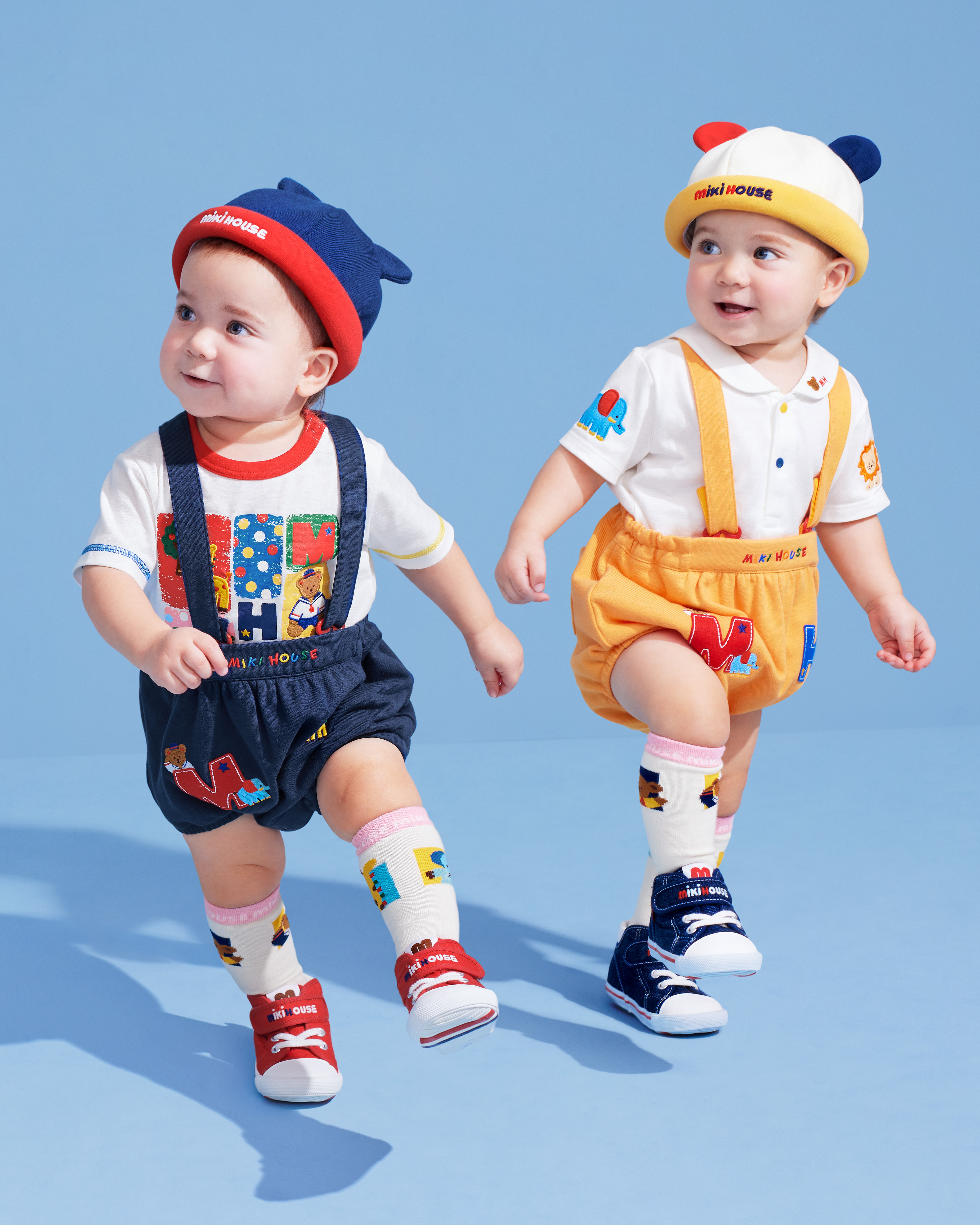 MIKI HOUSE BEAR連身衣-黃