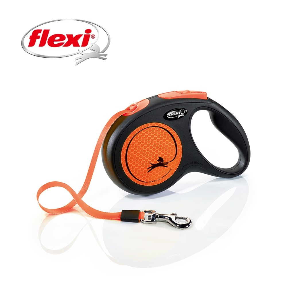 flexi 飛萊希｜炫光系列 外出用帶狀伸縮牽繩 (多色)