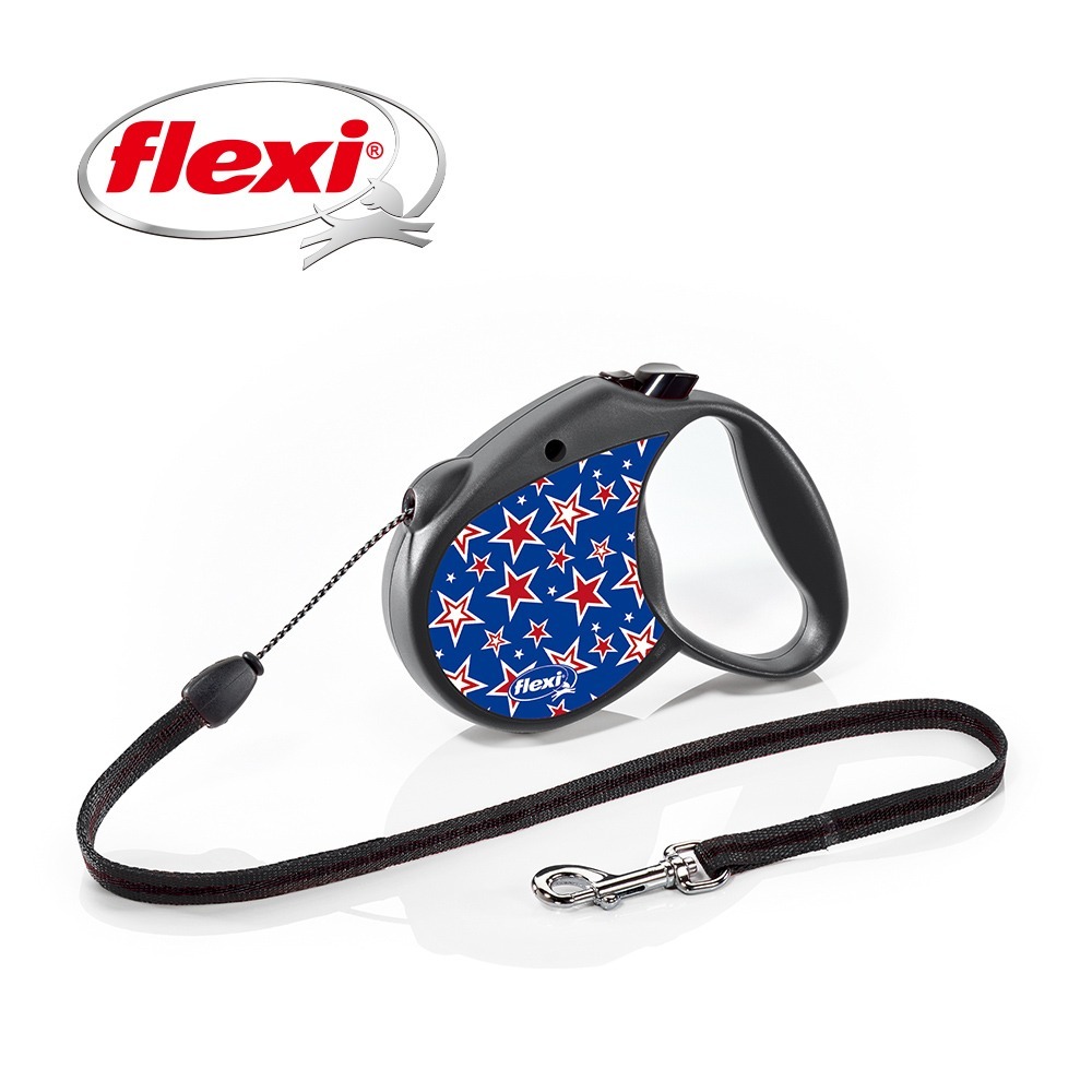 flexi 飛萊希｜時尚星星系列 外出用索狀伸縮牽繩