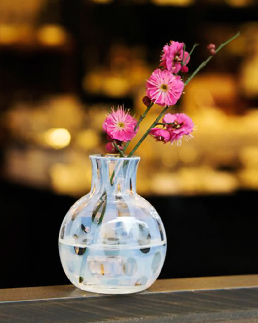 大正浪漫 一輪插花器 水玉｜廣田硝子