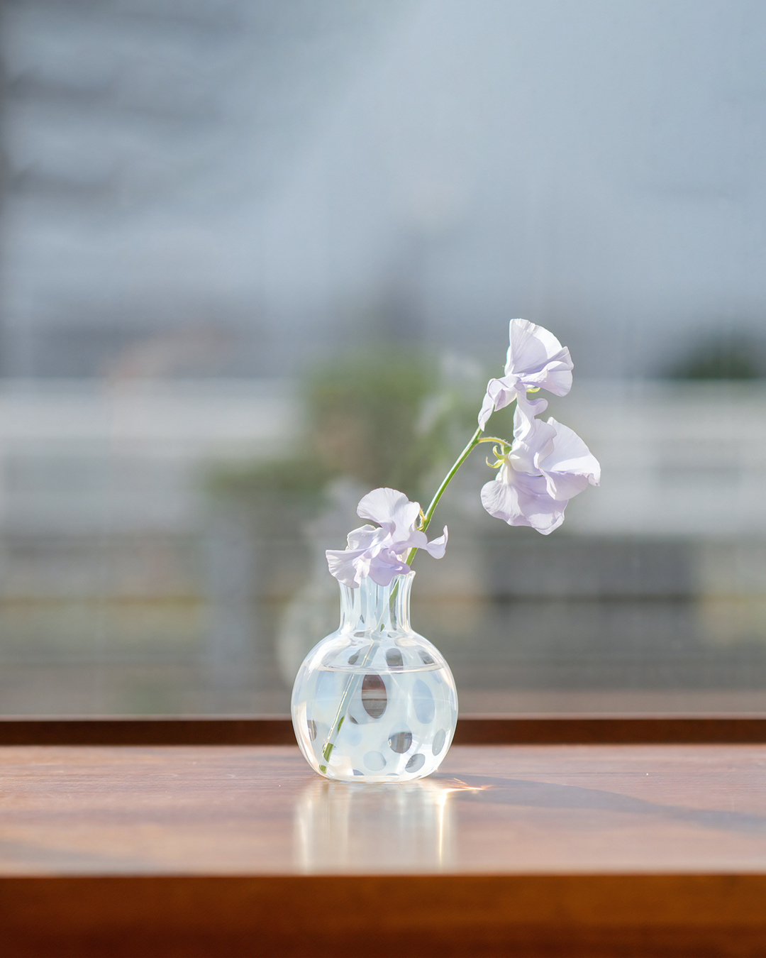 大正浪漫 一輪插花器 水玉｜廣田硝子